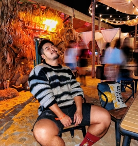 在海边跨年夜超开心！