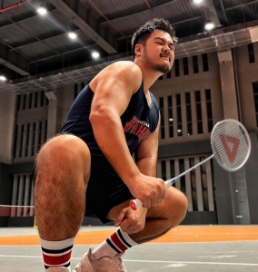 很久没有打羽毛球了！